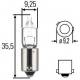 Bec H6W 12V pozitie, semnalizare Bax9s 8GH 007 643-121/314572 Hella