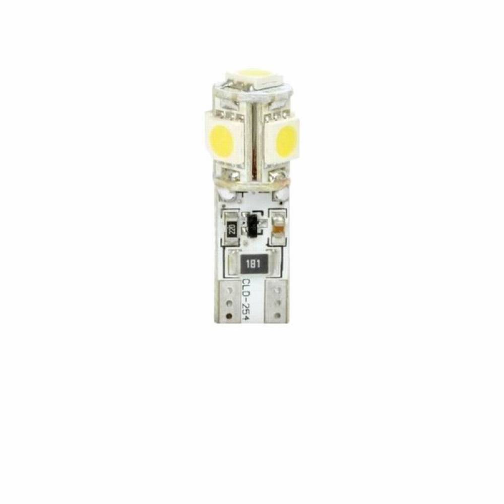 Set 2 becuri fara dulie, 5LED-uri SMD-5050, 12V, T10, canbus 4570 Vecta.