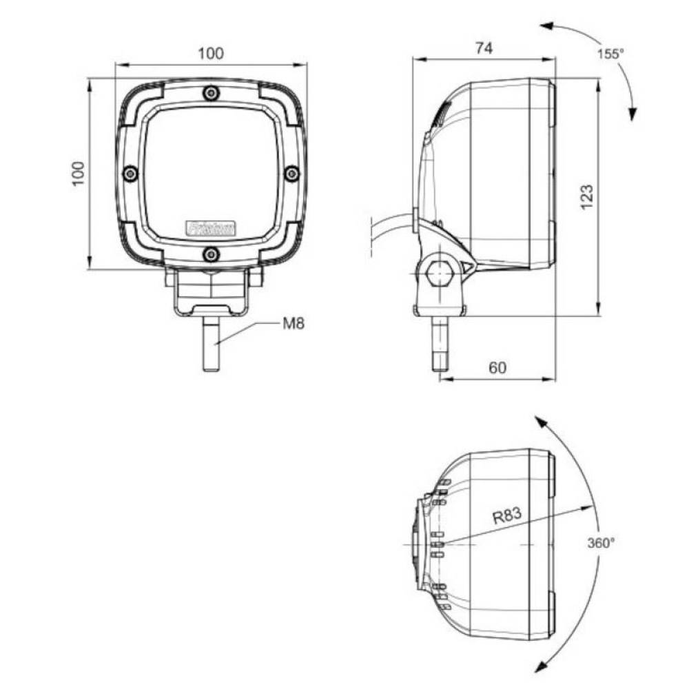 Lampa mers inapoi, proiector LED, FT-036 REV Fristom