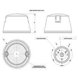 Lampa gabarit fi77, bec sofit, galbena LO213 Horpol