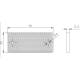 Catadioptru dreptunghiular cu gaura galben 90x40 DOB-034-Z Fristom