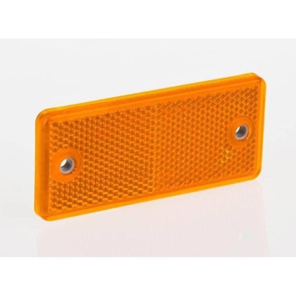 Catadioptru dreptunghiular cu gaura galben 90x40 DOB-034-Z Fristom