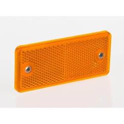 Catadioptru dreptunghiular cu gaura galben 90x40 DOB-034-Z Fristom