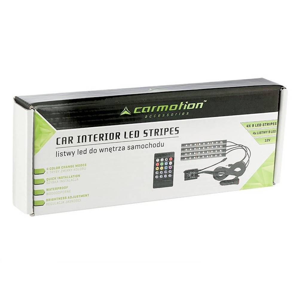 Set 4 benzi LED iluminare ambientala cu stecher si telecomanda, LED Stripes 86261 Carmotion Set 4 benzi LED iluminare ambientala cu stecher si telecomanda, LED Stripes 86261 Carmotion