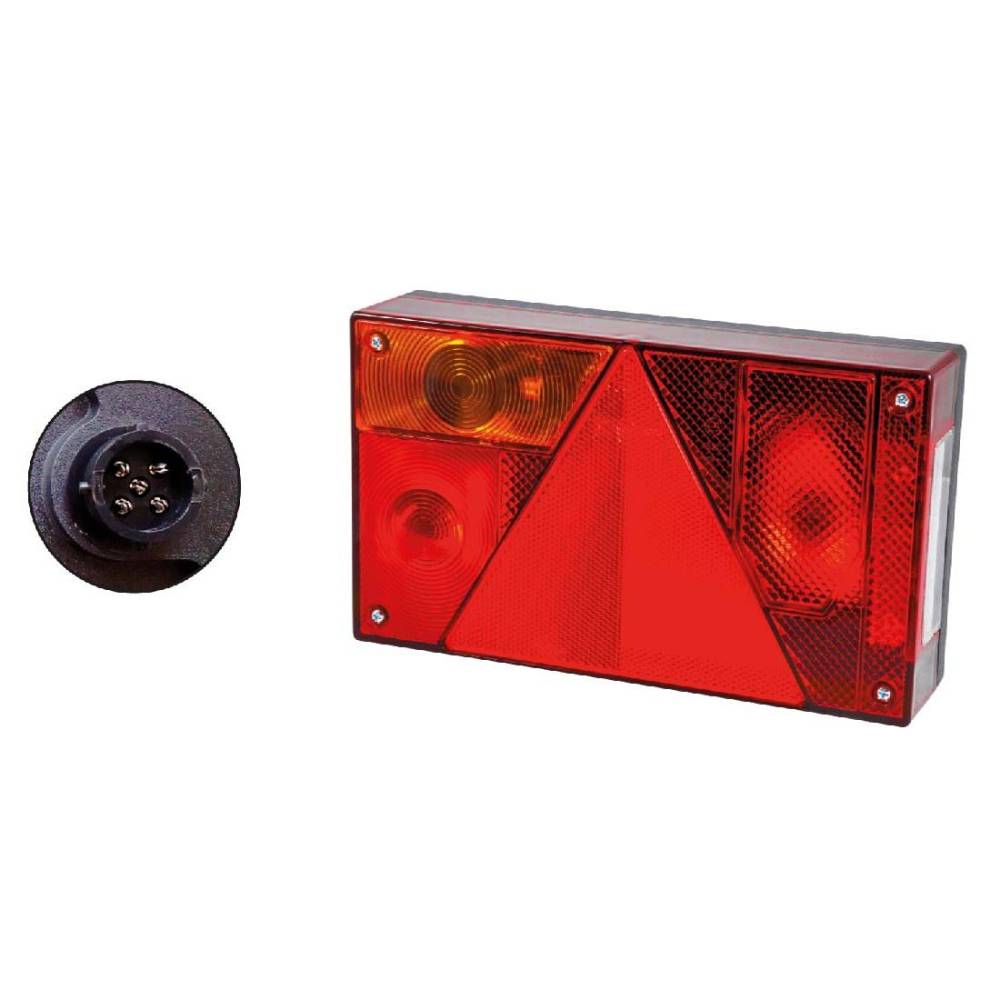 Lampa spate 238x139, 5 functii, cu triunghi si ceata, stanga, LT220 Promot