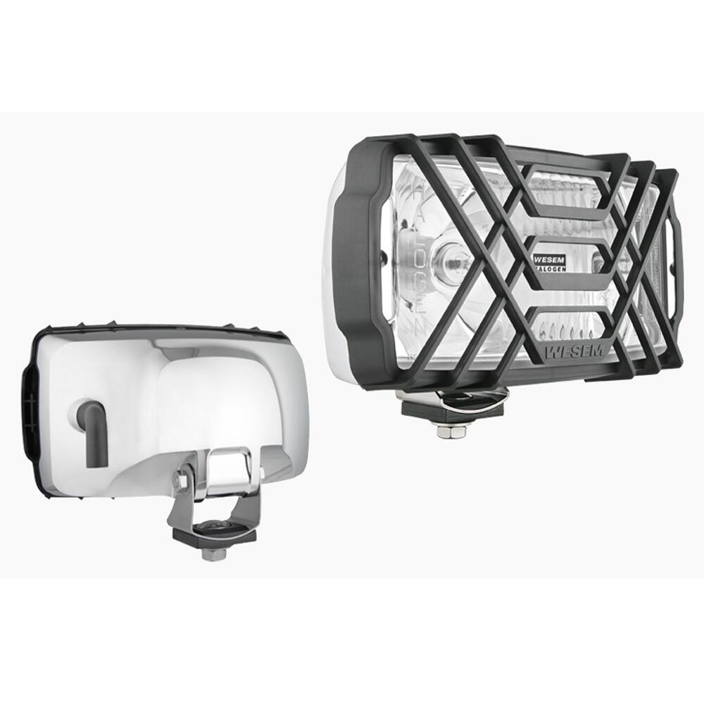 Proiector 220x123 faza lunga, cu pozitie, carcasa cromata, cu grilaj 5HP.26586 Wesem  