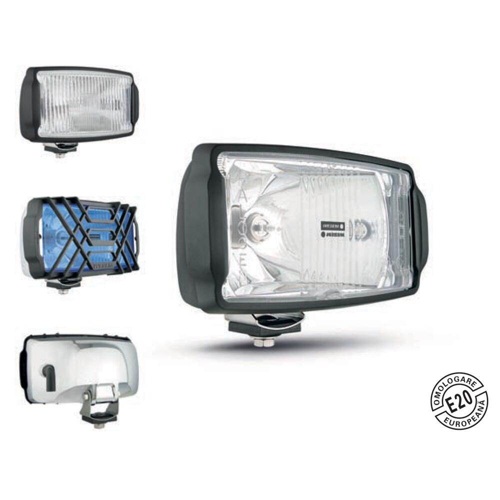 Proiector 220x123 faza lunga, cu pozitie, carcasa cromata, cu grilaj 5HP.26586 Wesem  