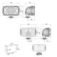 Proiector 220x123 faza lunga, cu pozitie, carcasa cromata, cu grilaj 5HP.26586 Wesem  