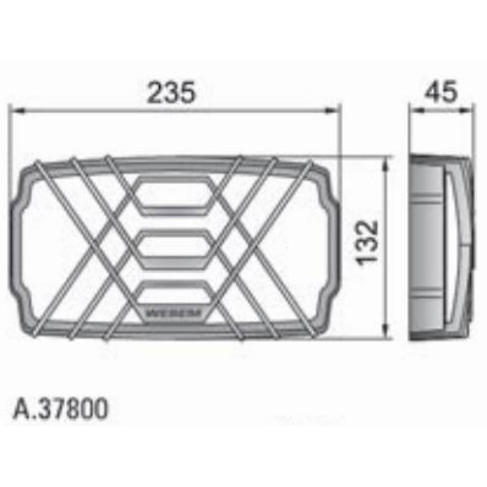 Grilaj pentru proiector 220x123 HP5 37800 Wesem