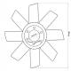 Paleta ventilator plastic (elice) U650 8 palete UTB 103.11.010, BF64