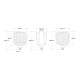 Lampa semnalizare si pozitie, patrata 82x82, LED, fata+spate, BK69157