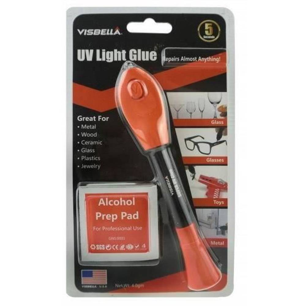 Solutie lipit, adeziv lichid cu lumina UV cu lanterna, 4g, UQ0004CR5P Visbella