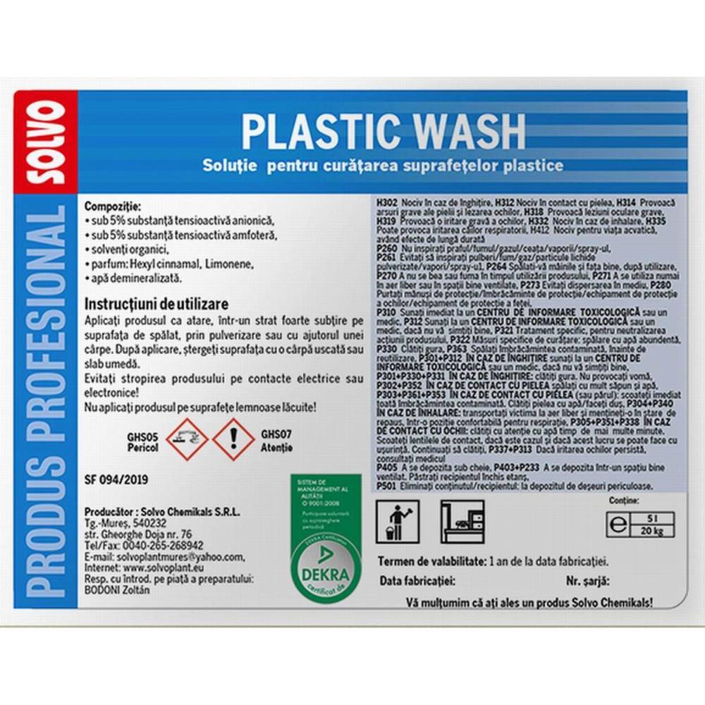 Solutie curatat suprafete plastic, 1000ml, Plastic Wash SOLVO Tg Mures Solutie curatat suprafete plastic, 1000ml, Plastic Wash SOLVO Tg Mures