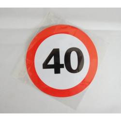 Autocolant reflectorizant fi 12cm limita viteza 40km/h 