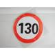 Autocolant reflectorizant fi 12cm limita viteza 130km/h 