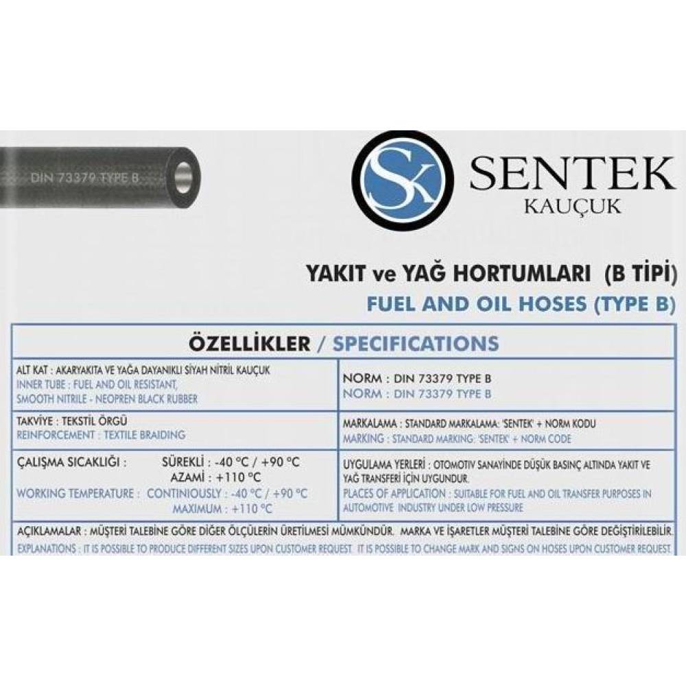 Furtun combustibil, panzat, NBR, interior fi 7, Runkit