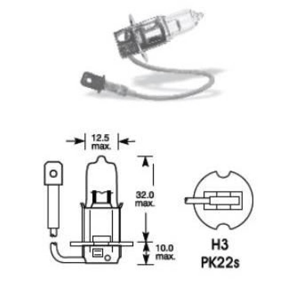 Bec H3 24V/70W AS 2707 Vecta