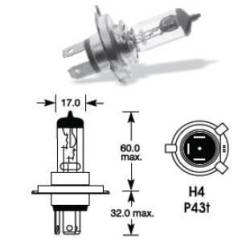 Bec H4 12V 60/55W P43 2263 Vecta