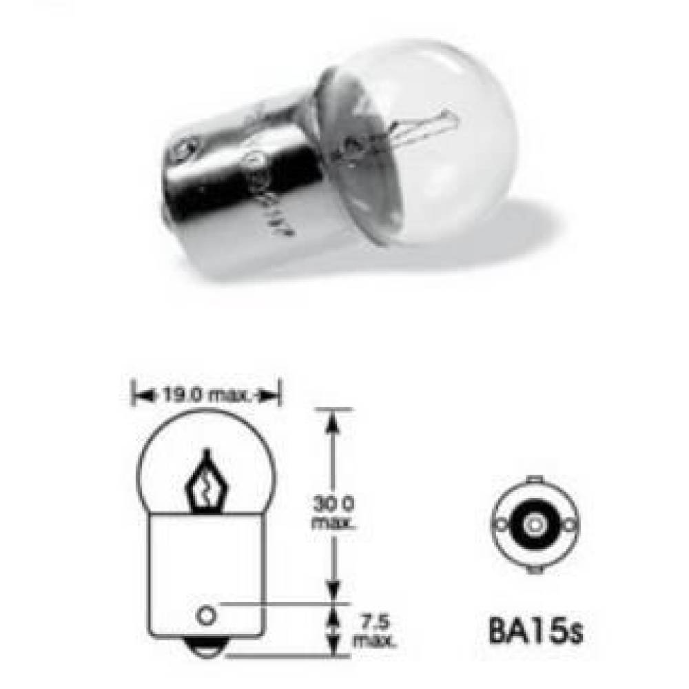 Bec pozitie 12V/10W R10W-BA15S 01487 VERTEX Amio