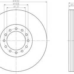 Disc frana fata MAN TGA 00 -, F2000 95 -, Tgx 07 -,  81508030040 DEPEHR