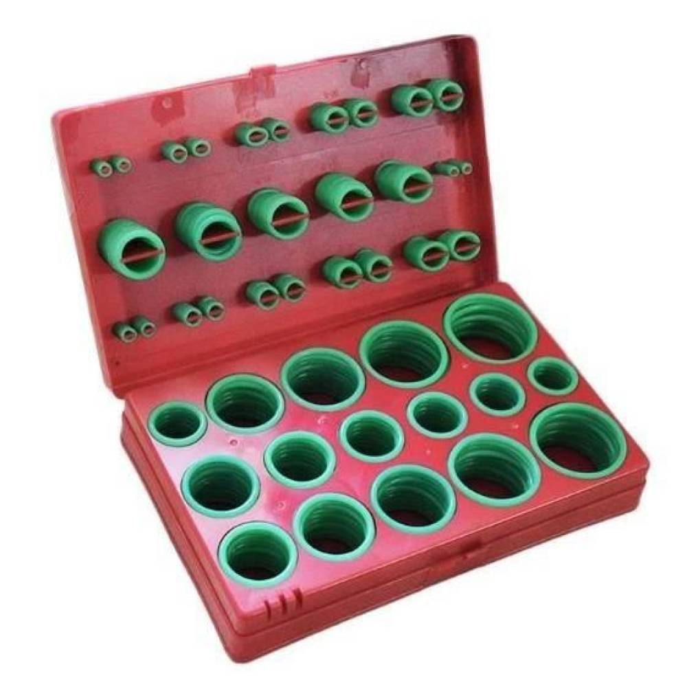 Set oringuri cutie rosie silicon verzi 420 buc GREEN O-ring A43