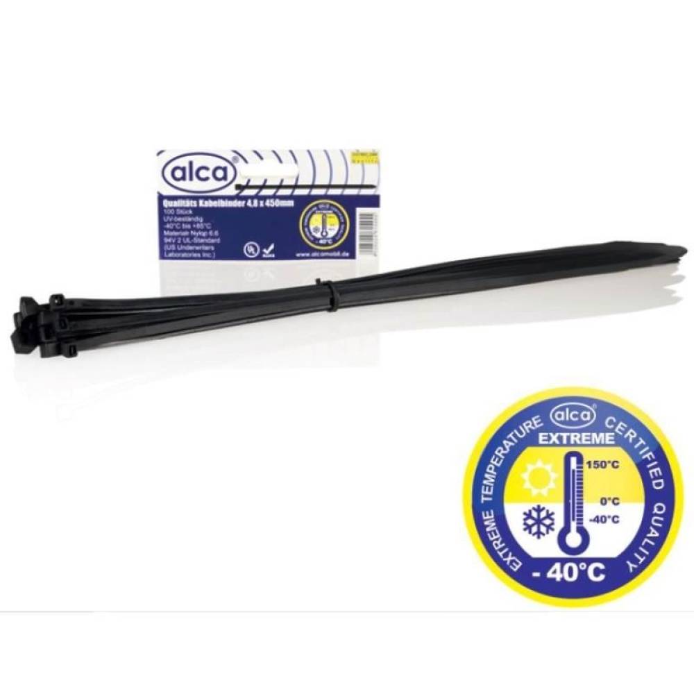 Coliere plastic 450x4.6mm negre 614.46 Alca 50buc/punga