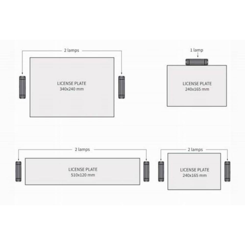 Lampa numar, 90x25, clips, LSP1.48500 Wesem