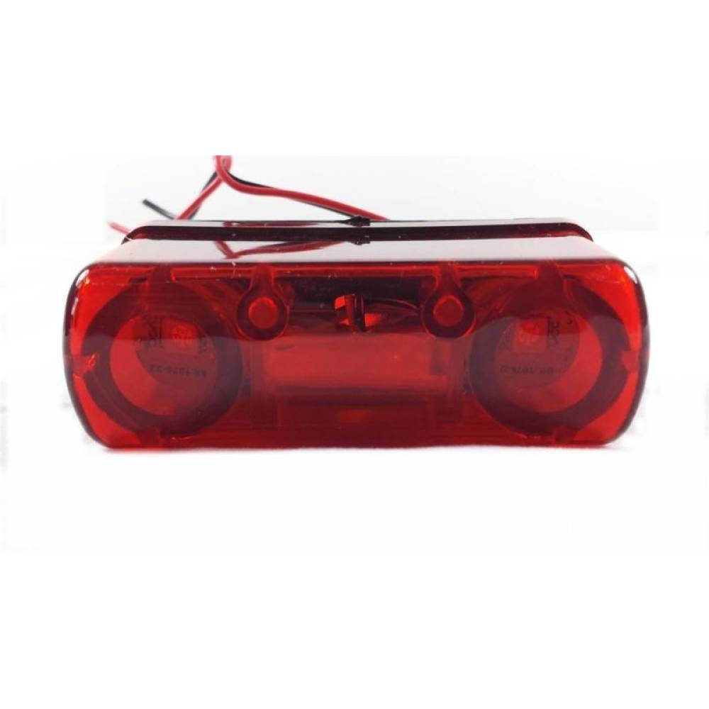 Lampa numar 81x40, 2+2 LED-uri, cu pozitie, rosie, NEW08