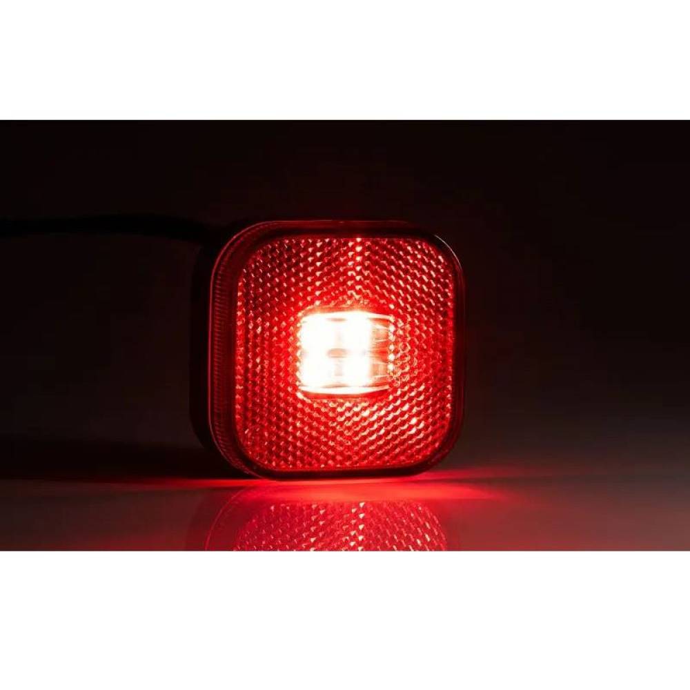 Lampa gabarit 62x62, LED, rosie, 12-36V, FT-027-C Fristom