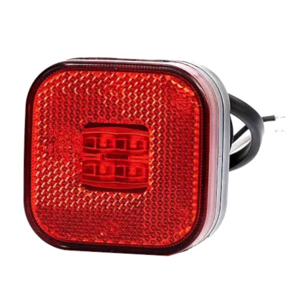 Lampa gabarit 62x62, LED, rosie, 12-36V, FT-027-C Fristom
