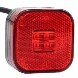Lampa gabarit 62x62, LED, rosie, 12-36V, FT-027-C Fristom