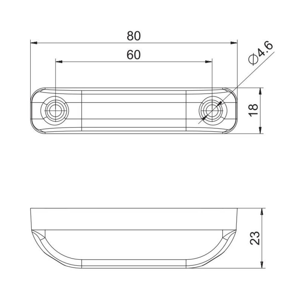 Lampa gabarit 80x18, LED, alba, 12-30V, FT-013 B Fristom 