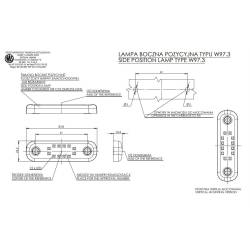 Lampa gabarit 84x24, LED, slim, rosie, 12-24V, W97.3 715 Was