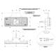Lampa gabarit 110x41 LD 161 LED, galbena, cu suport Horpol 