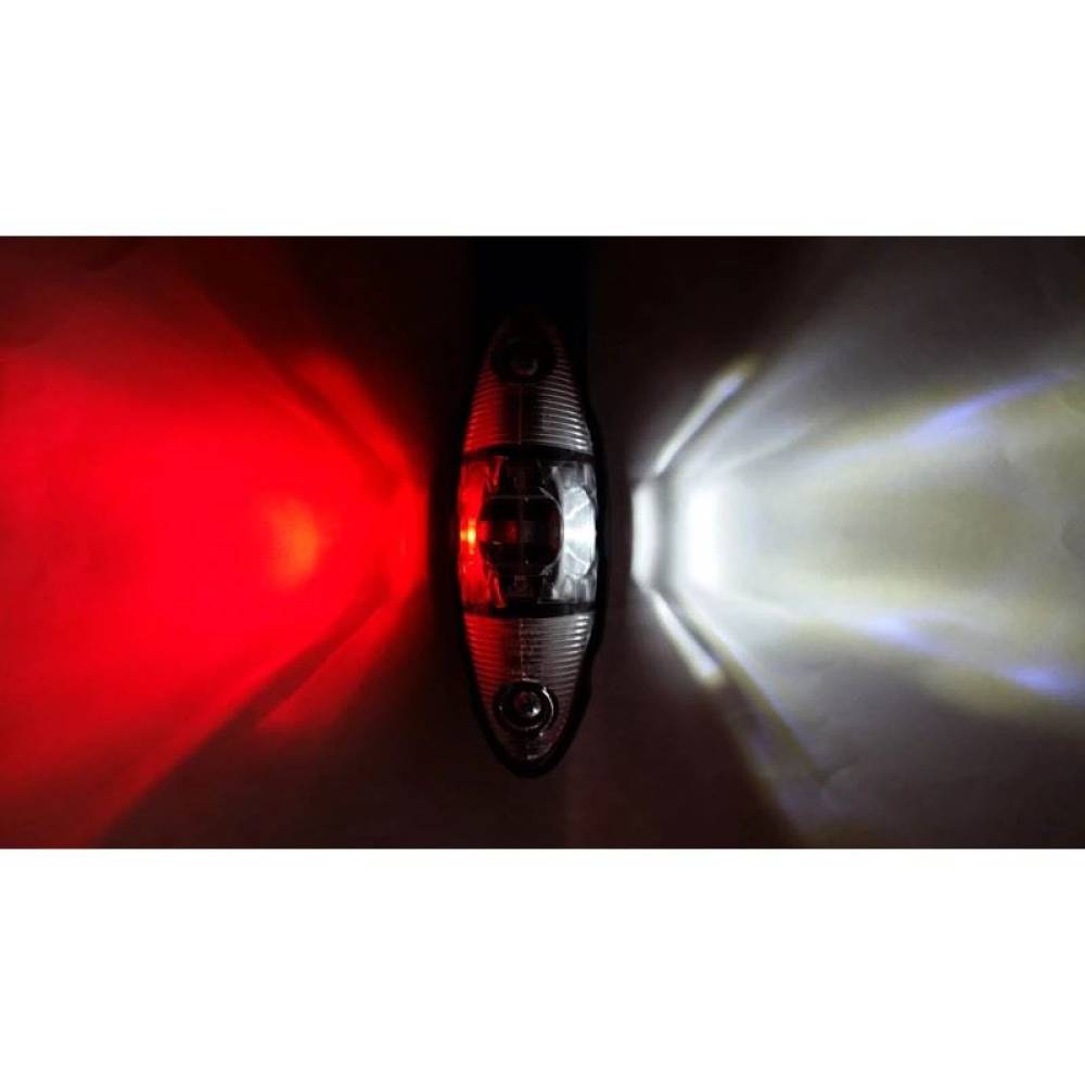 Lampa gabarit 120x35, LED, alba/rosie, 2 functii fata/spate, suport lateral, 12-36V, FT-038CB-l Fristom