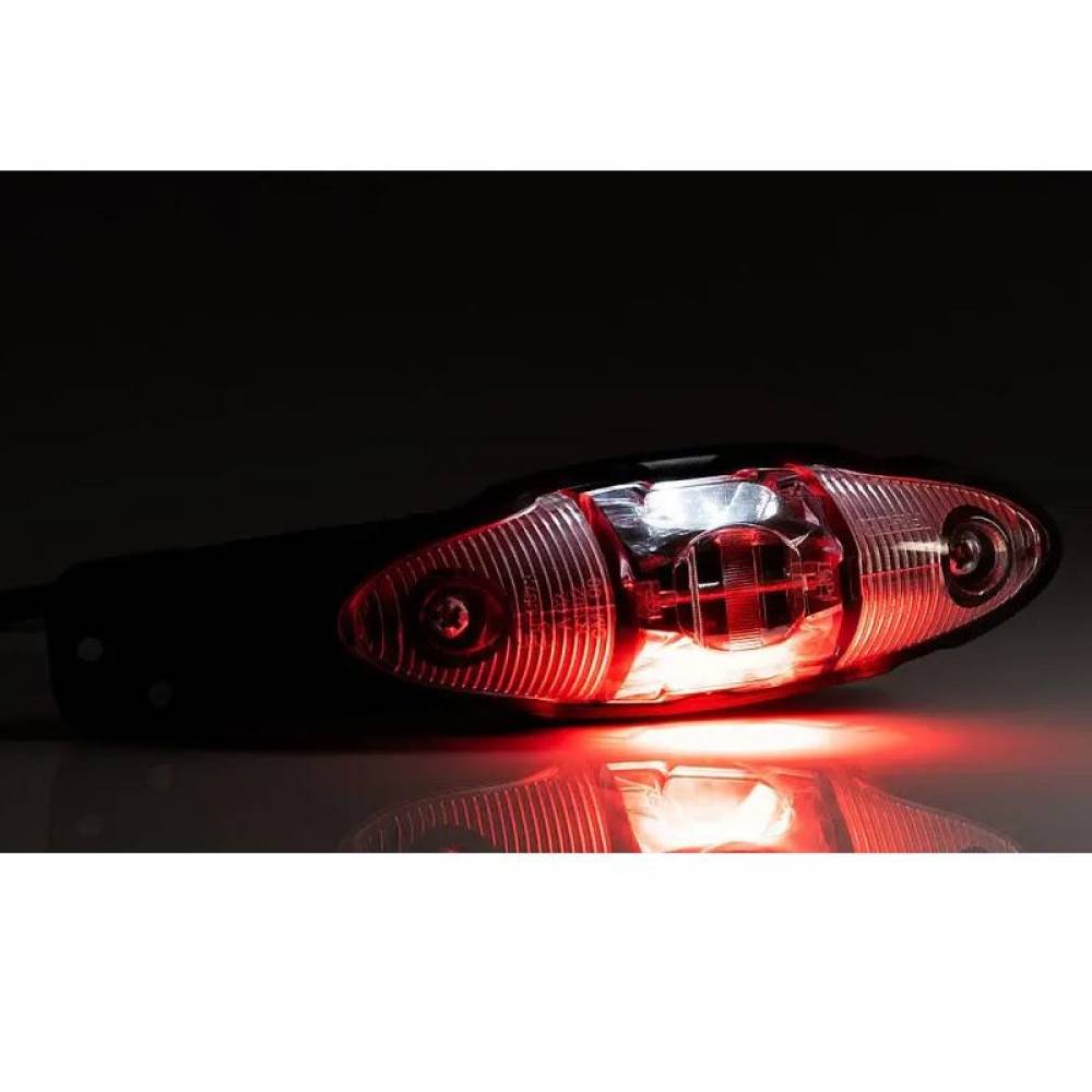 Lampa gabarit 120x35, LED, alba/rosie, 2 functii fata/spate, suport lateral, 12-36V, FT-038CB-l Fristom