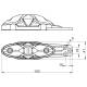 Lampa gabarit 120x35, LED, alba/rosie, 2 functii fata/spate, suport lateral, 12-36V, FT-038CB-l Fristom