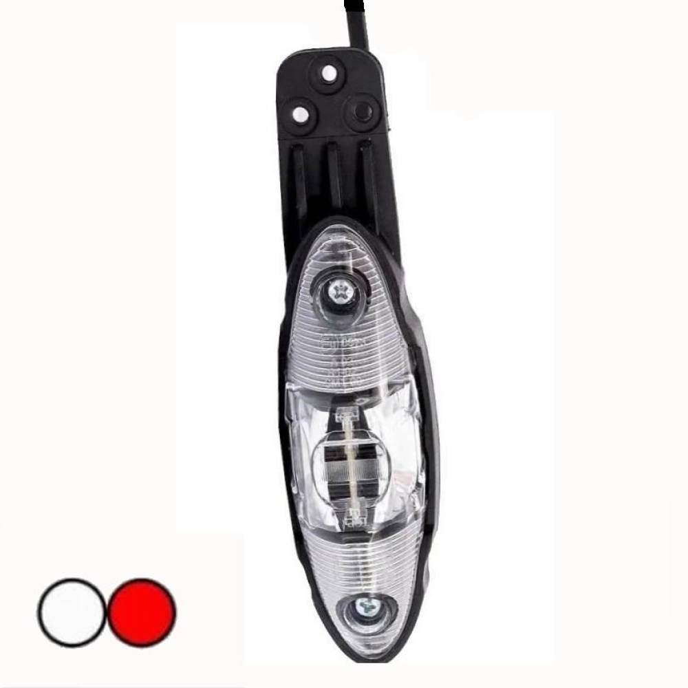 Lampa gabarit 120x35, LED, alba/rosie, 2 functii fata/spate, suport lateral, 12-36V, FT-038CB-l Fristom