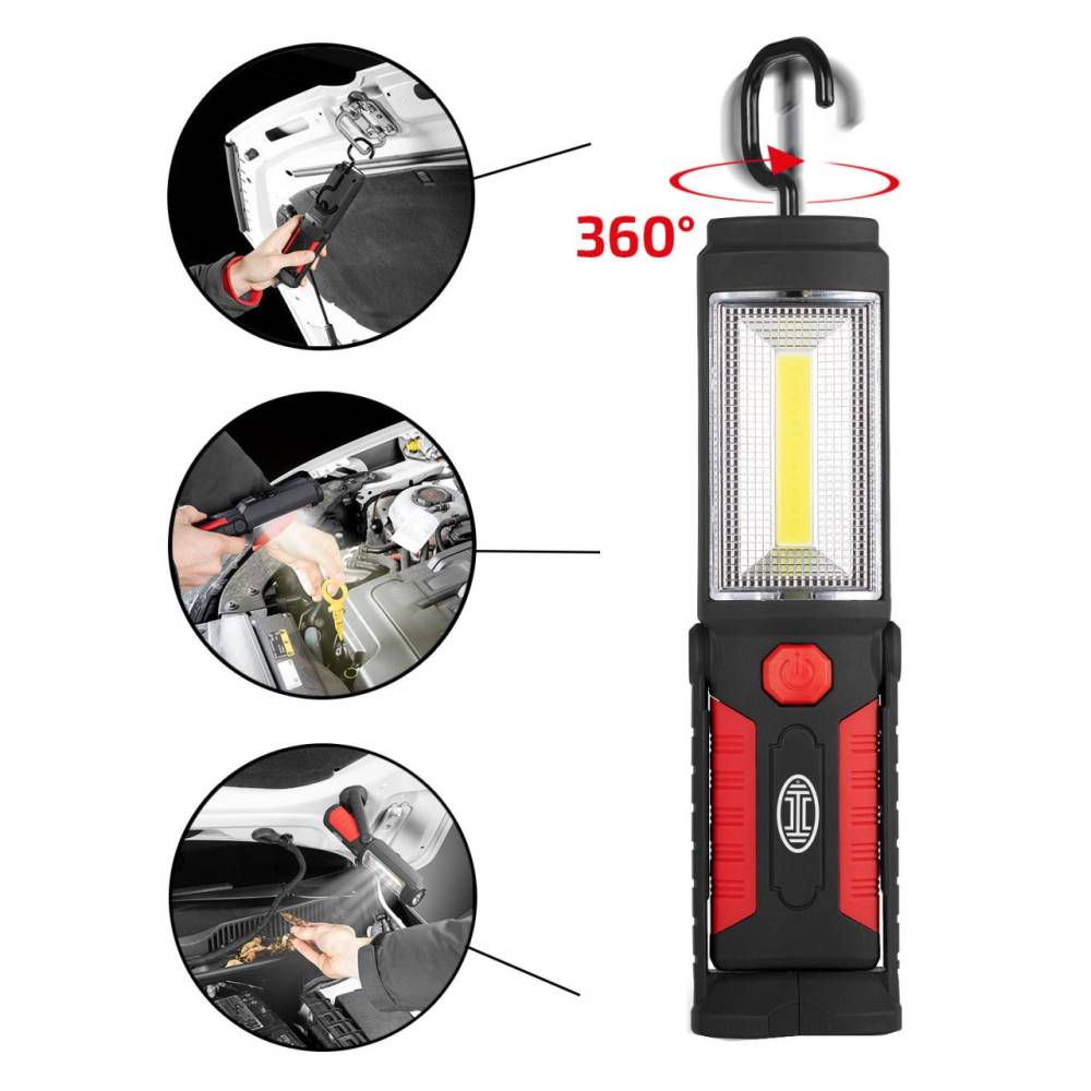 Lampa lucru LED reincarcabila, microUSB, magnet, Cob-LED Lamp PRO, 575.10 Heyner