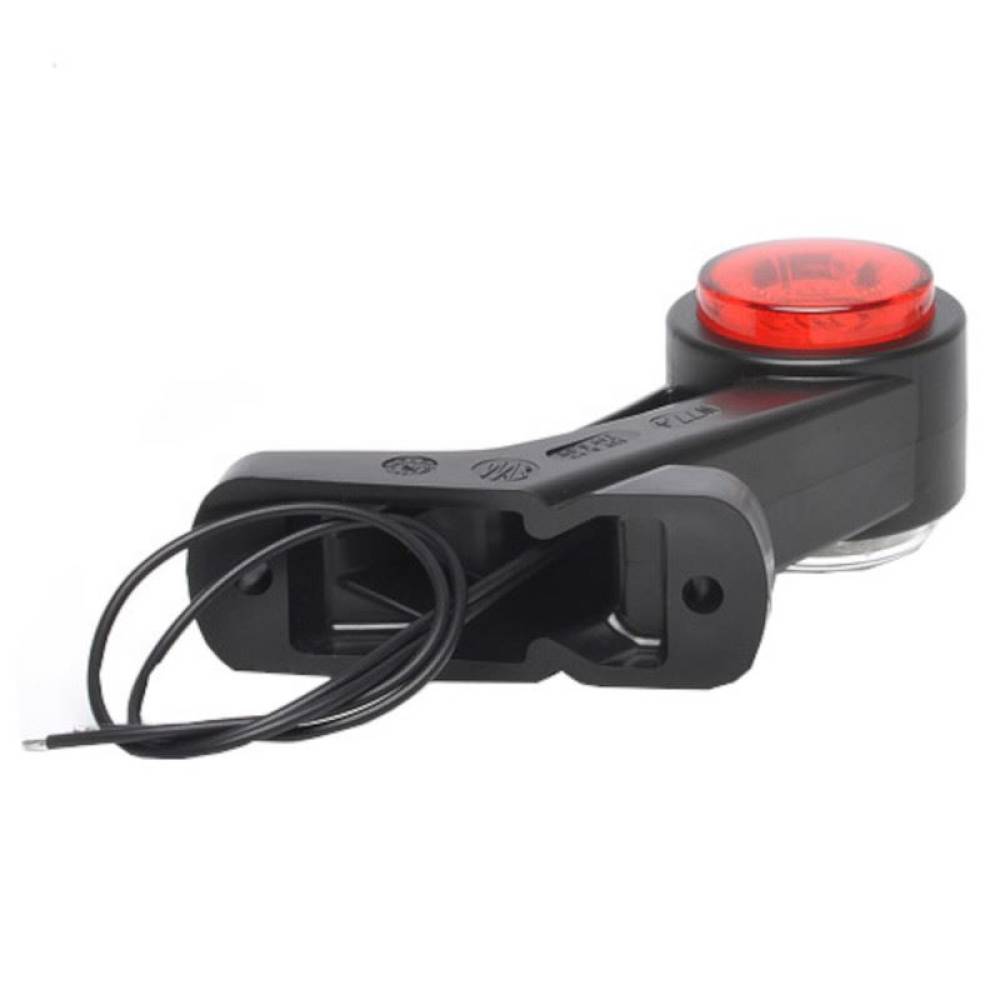 Lampa gabarit cu brat oblic 45°, 130mm, LED, alb-rosie, stanga, 12-24V, W77.4SS 622bcL Was 