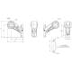 Lampa gabarit cu brat oblic 45°, 130mm, LED, alb-rosie, stanga, 12-24V, W77.4SS 622bcL Was 