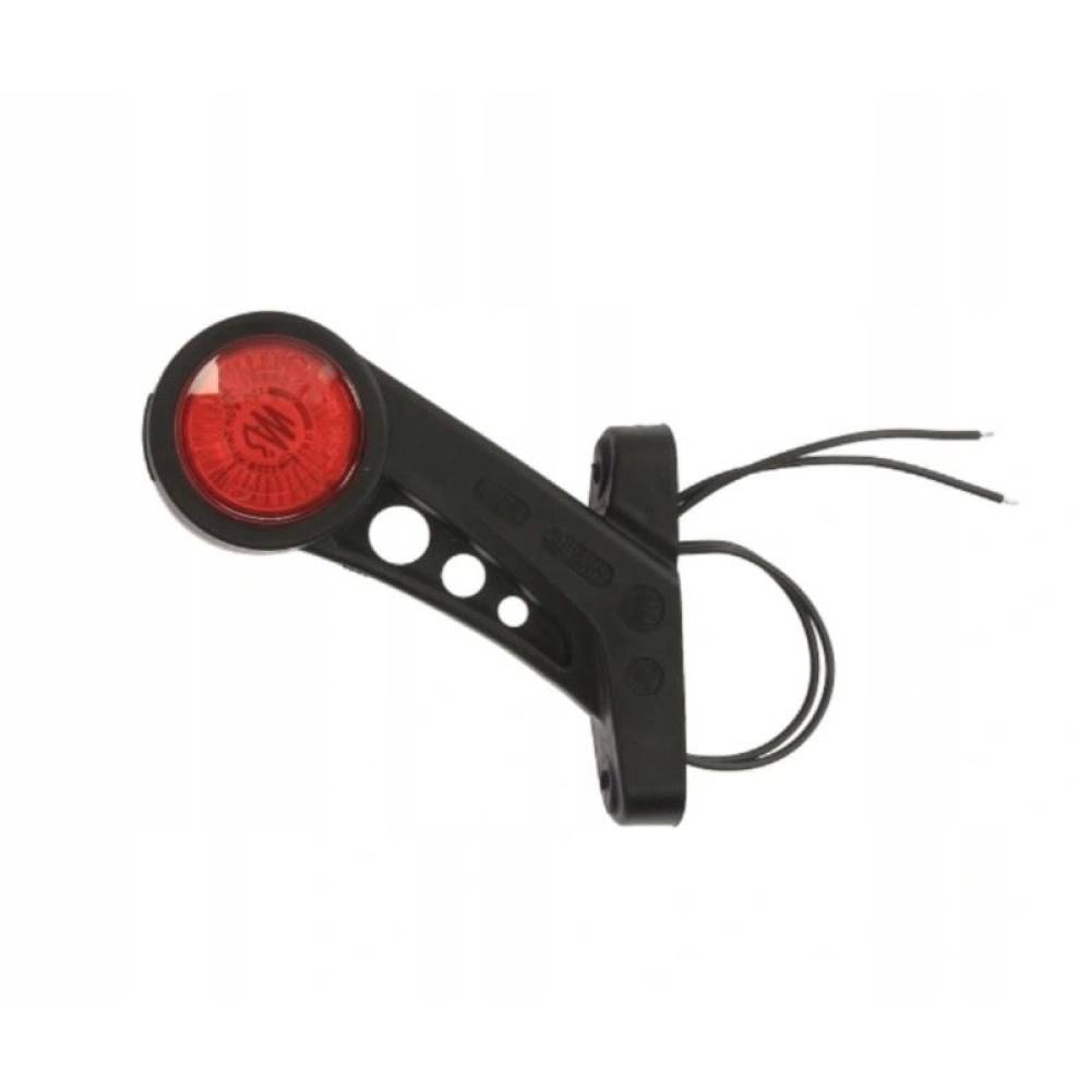 Lampa gabarit cu brat oblic 45°, 130mm, LED, alb-rosie, stanga, 12-24V, W77.4SS 622bcL Was 