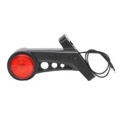 Lampa gabarit cu brat oblic 45°, 130mm, LED, alb-rosie, stanga, 12-24V, W77.4SS 622bcL Was 