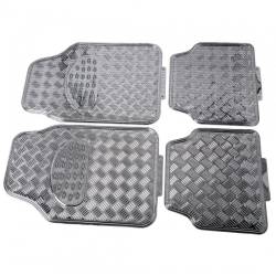 Set 4 covorase universale 65x47, din cauciuc cu aspect aluminiu, carbon, APA4000 Race Sport