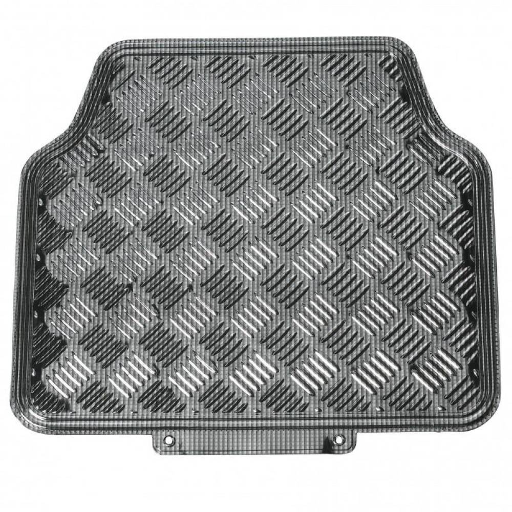 Set 4 covorase universale 65x47, din cauciuc cu aspect aluminiu, carbon, APA4000 Race Sport