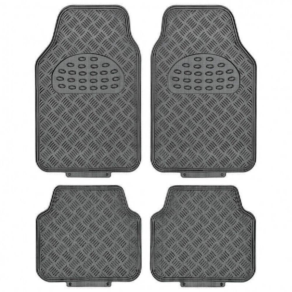 Set 4 covorase universale 65x47, din cauciuc cu aspect aluminiu, carbon, APA4000 Race Sport