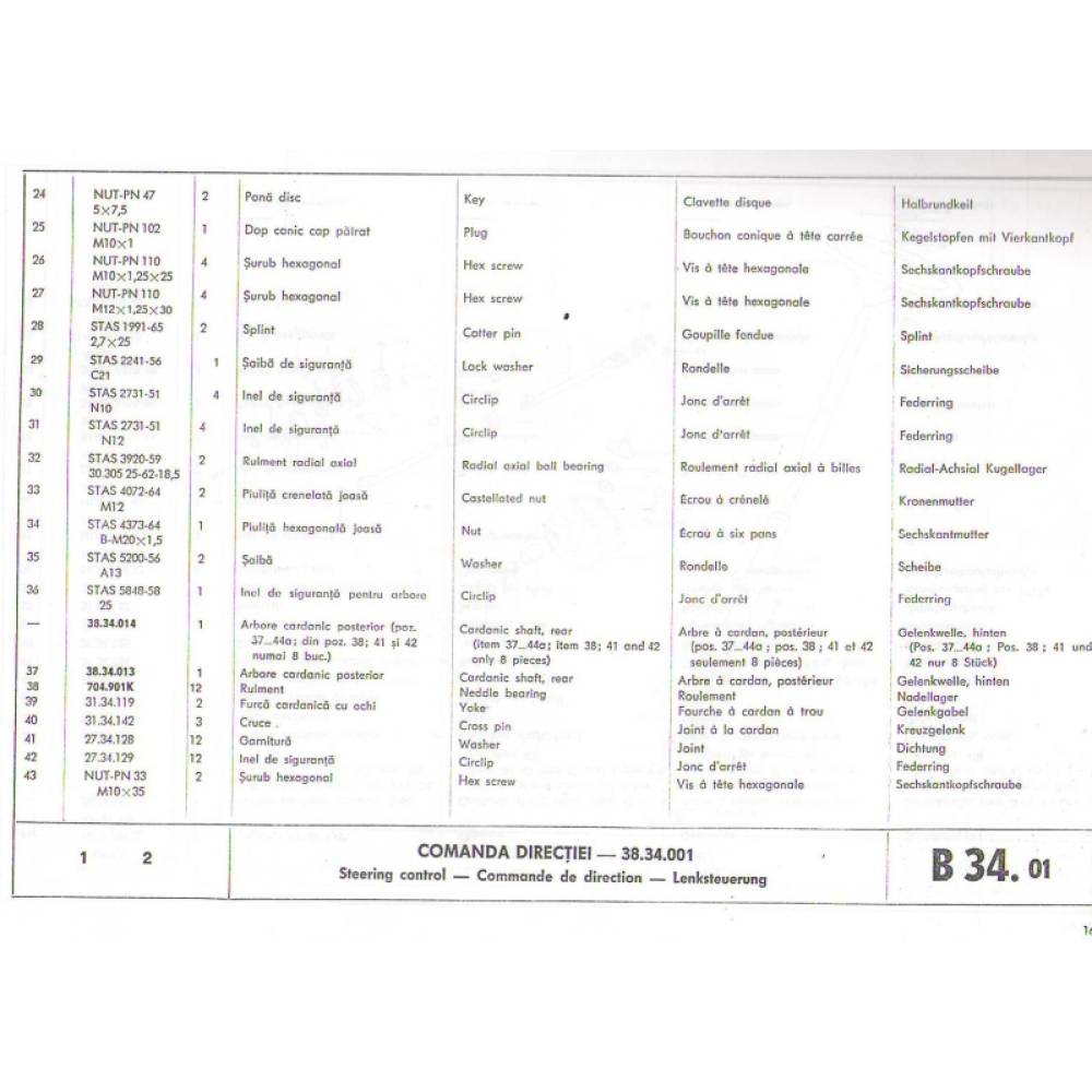 Cruce cardan(ax volan) U650 fi25 sig 25x58 31.34.142 AS-S11