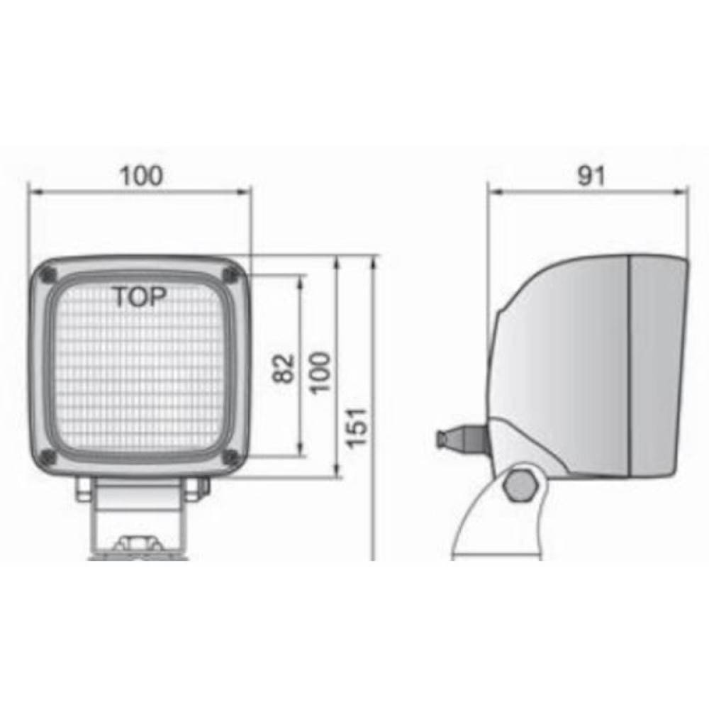 Proiector lucru 100x100, anti-shock, cu intrerupator, LKR5 39900 Wesem