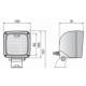 Proiector lucru 100x100, anti-shock, cu intrerupator, LKR5 39900 Wesem