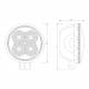 Proiector lucru fi 82, LED, 12-24V, 14W, 700lm, flood, L0094F-1 Proiector lucru fi 82, LED, 12-24V, 14W, 700lm, flood, L0094F-1